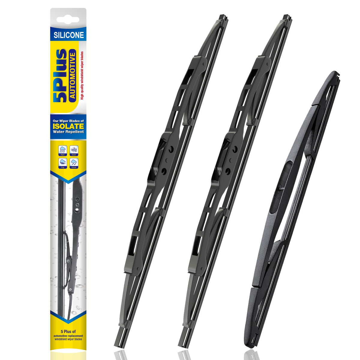 5 PLUS Silicone Windshield Wipers Fits Ford Explorer 2011-2024 (3 PACK)