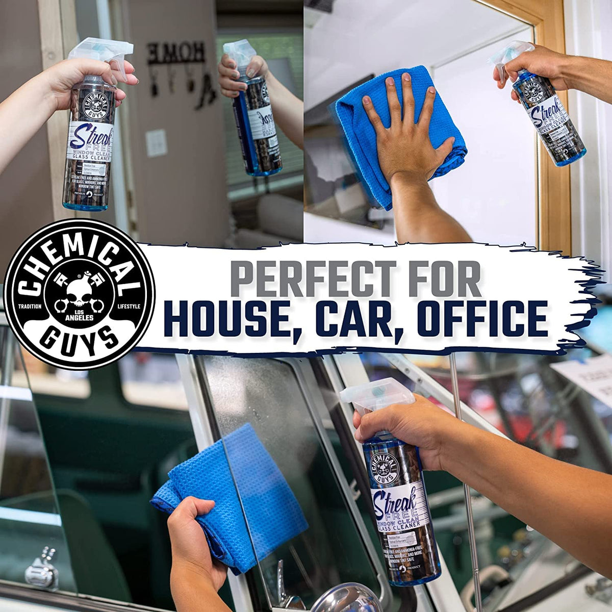 Chemical Guys, Streak-Free Glass & Window Cleaner for Tinted Windows, 16 oz