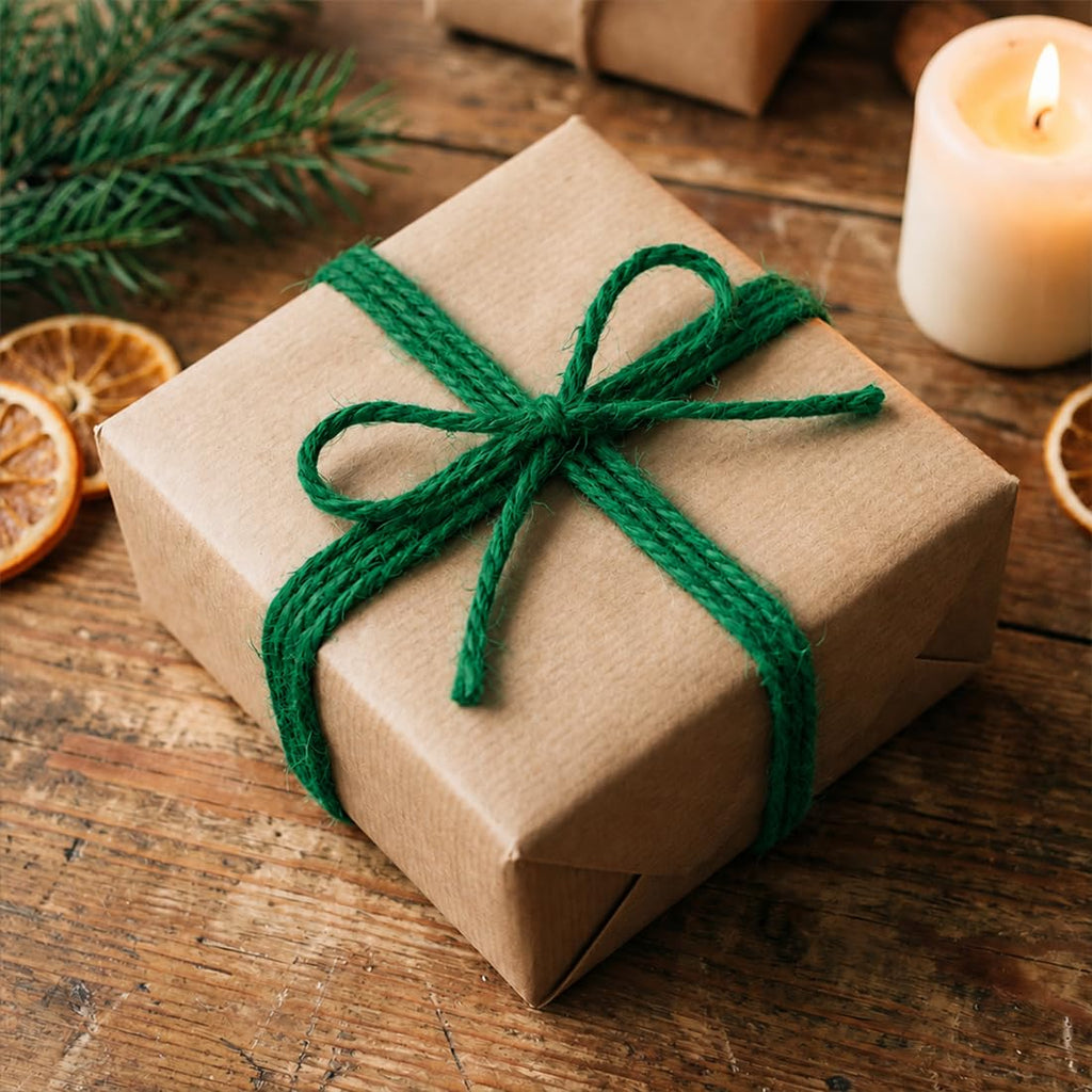 SMART&CASUAL 2mm Natural Jute Twine String Thin for Craft Plant Garden Gift Wrapping Christmas Handmade Art Decoration Packing String Home Art Decoration (Brown) (800 Ft (244M))
