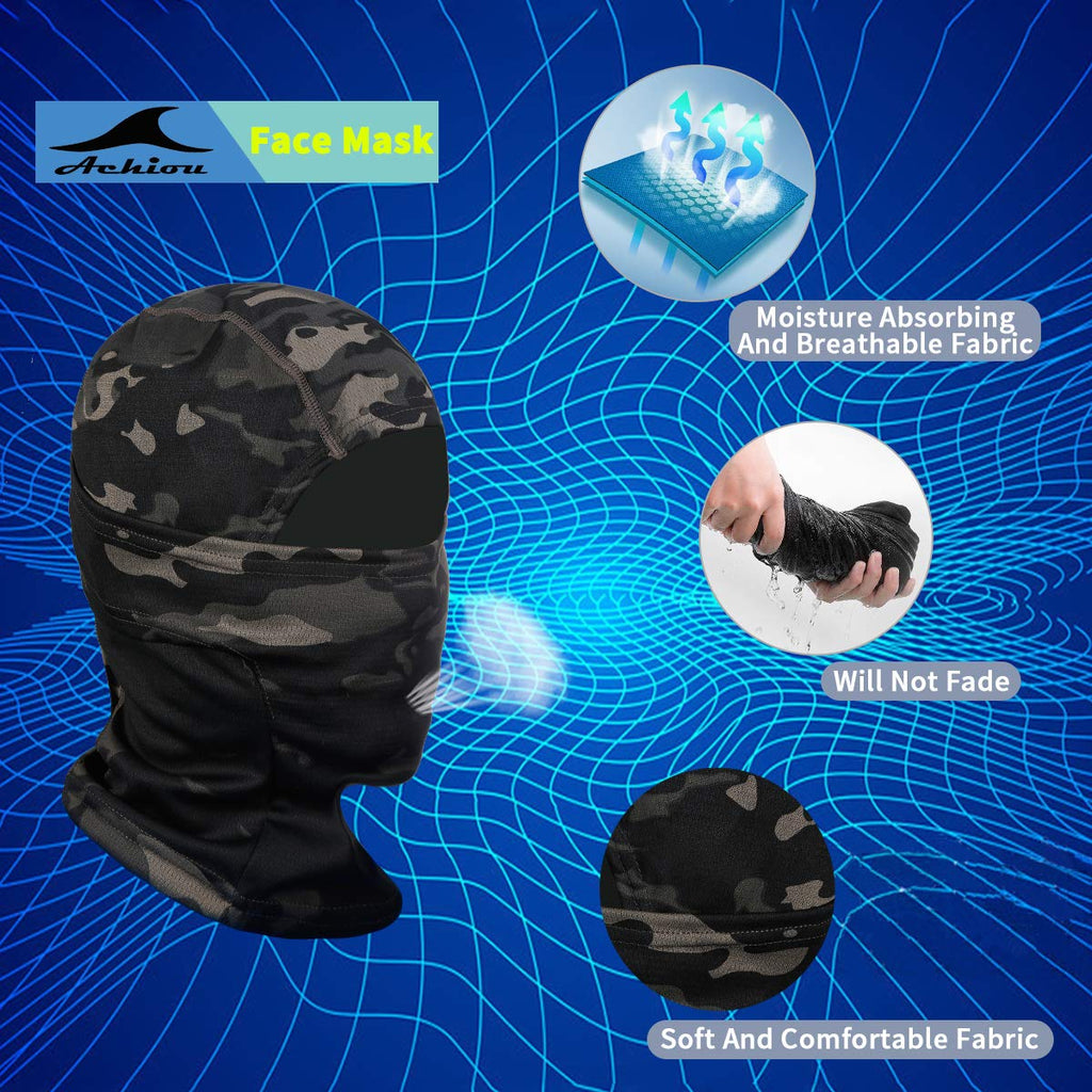 Achiou Ski Mask for Men and Women, Lightweight UV Balaclava Face Cover