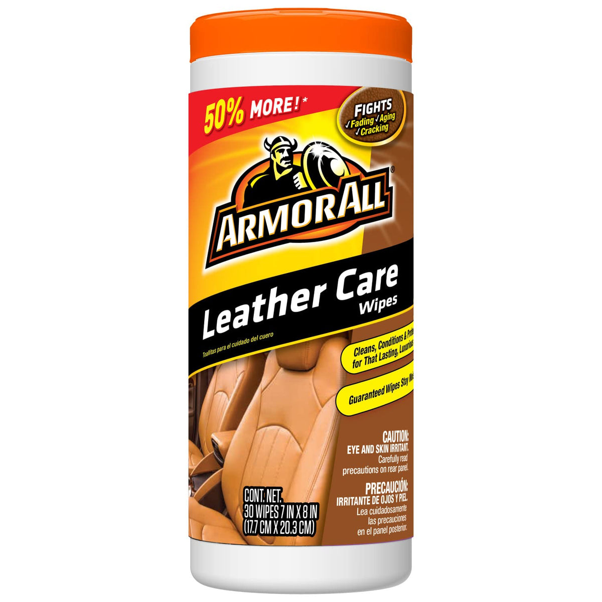 Armor All Car Leather Wipes, Cleans, Conditions, Protects, 20 Count