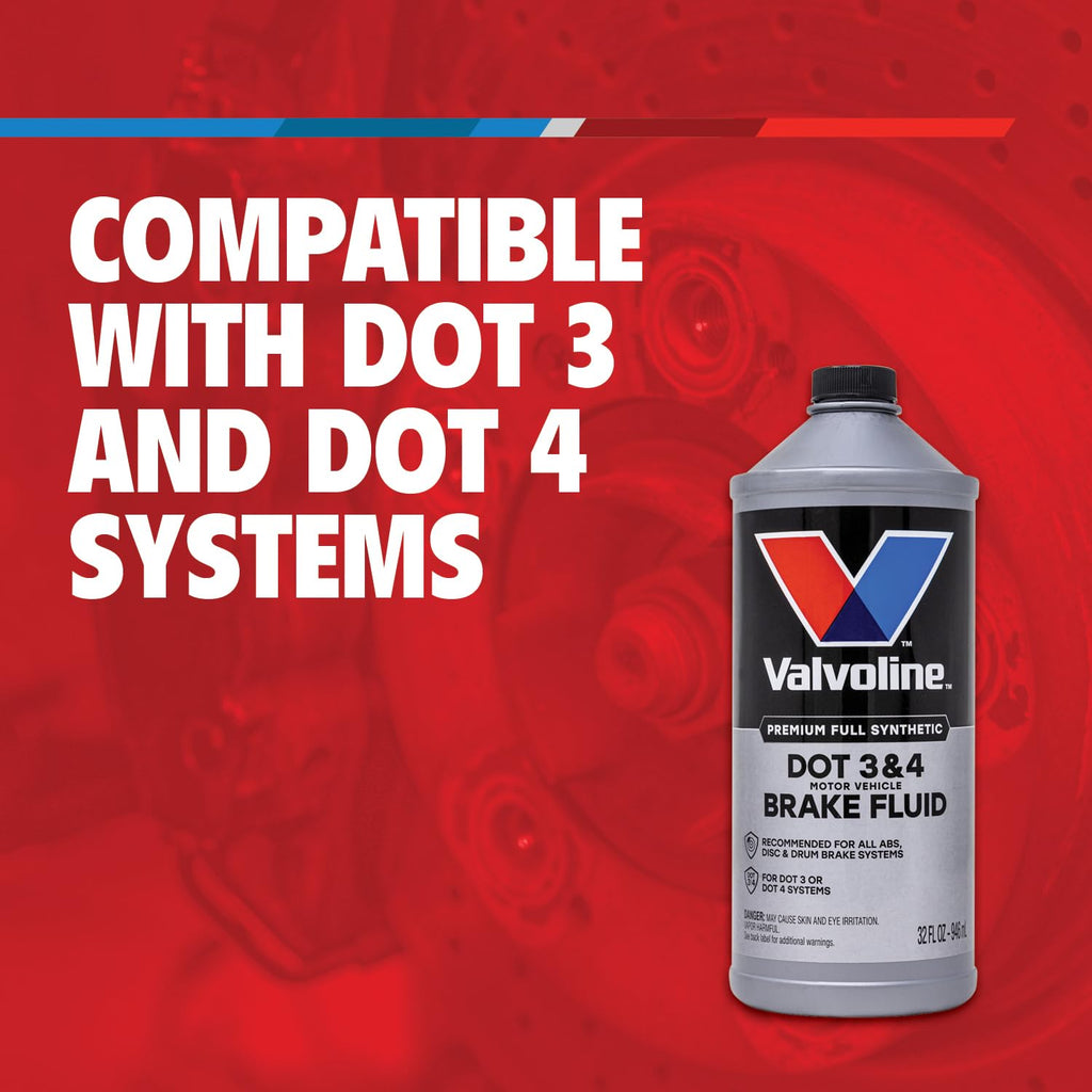 Valvoline DOT 3 & 4 Synthetic Brake Fluid, 32 oz