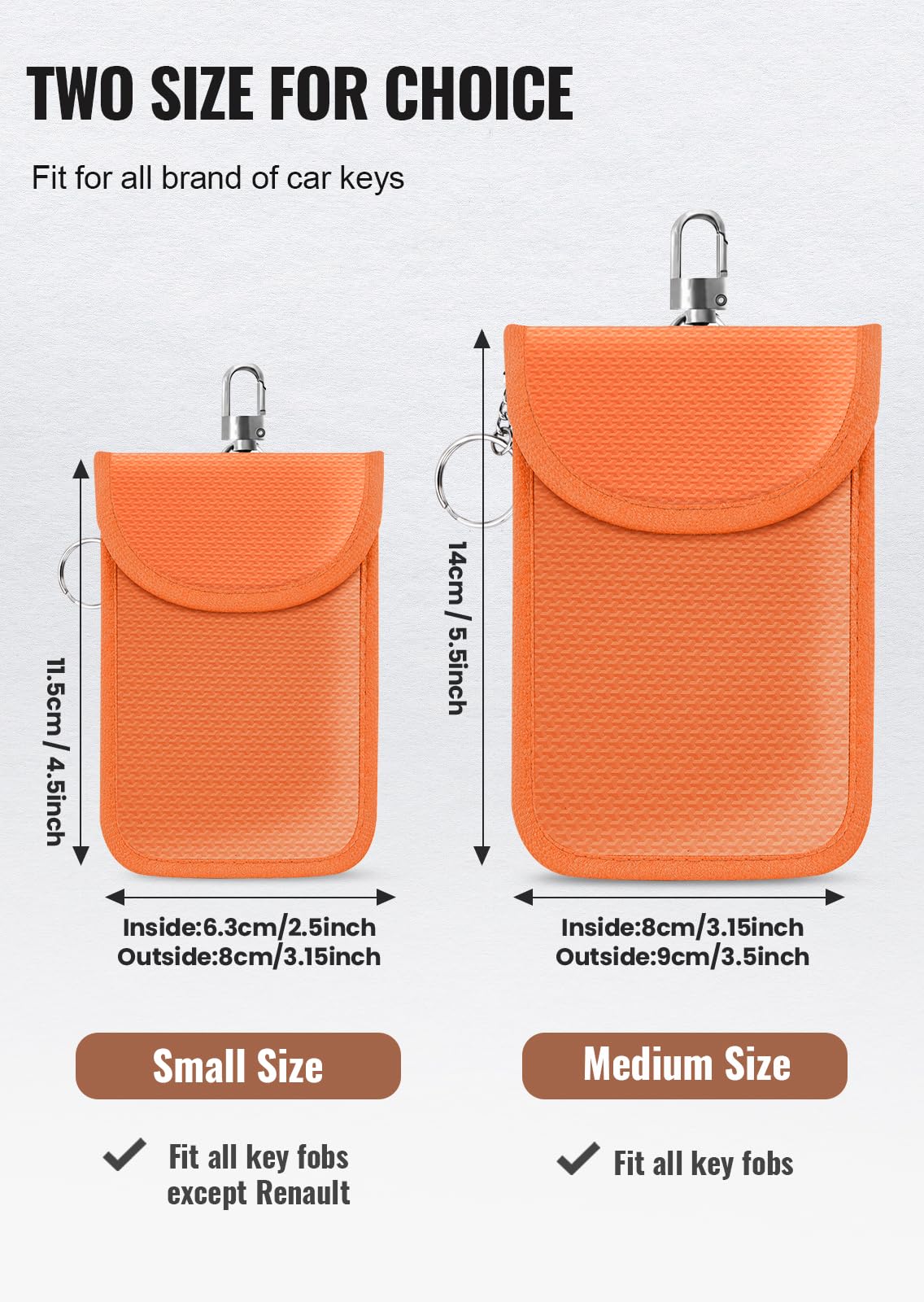lanpard Faraday Pouch for Car Keys, Faraday Bag, Car RFID Signal Blocking Holder, Key Fob Protector, Key fob cage Block Signal Anti-Theft Fob Case (2 Pack)
