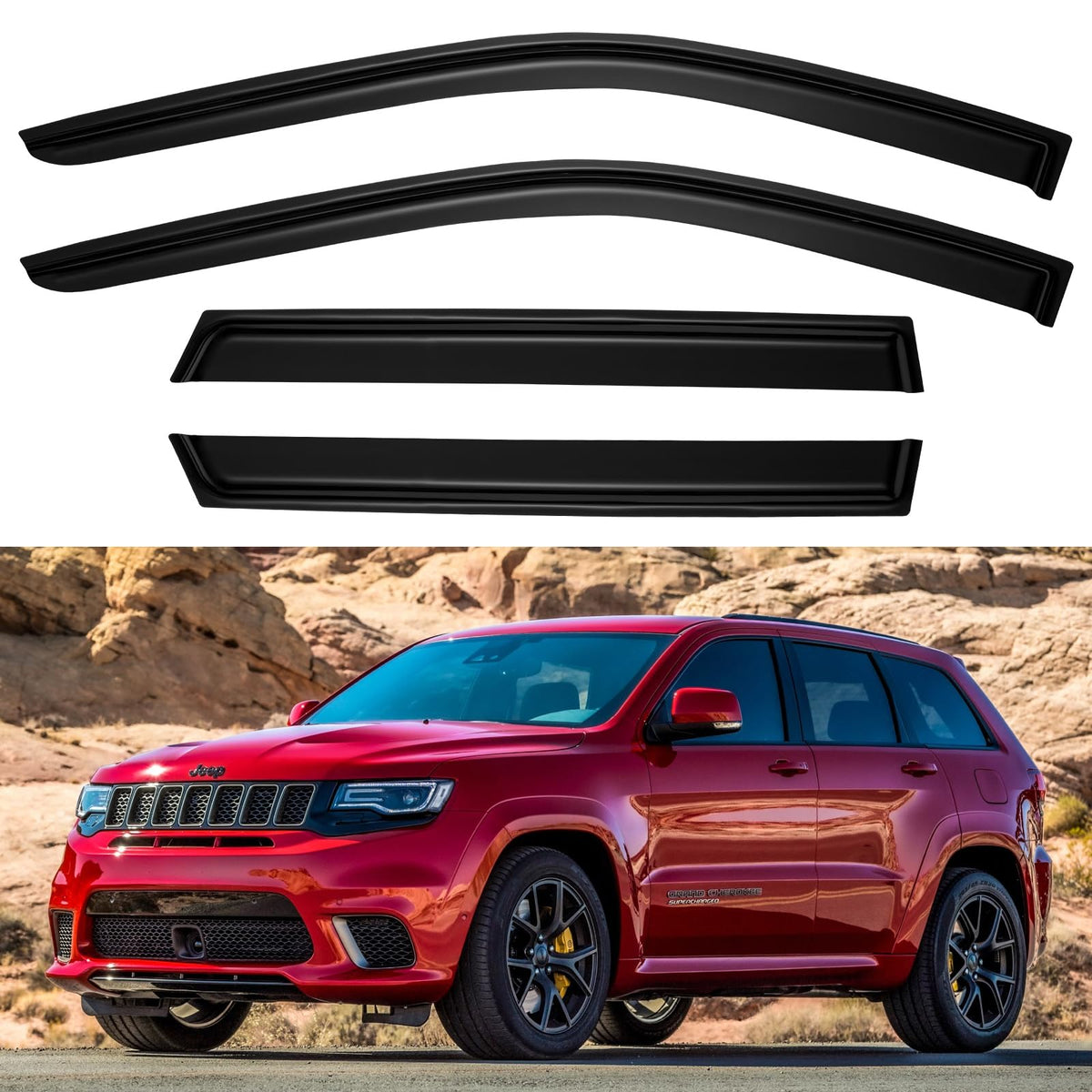 Window Visors Rain Guards for 2015-2026 Ford F150 Crew/SuperCrew Cab