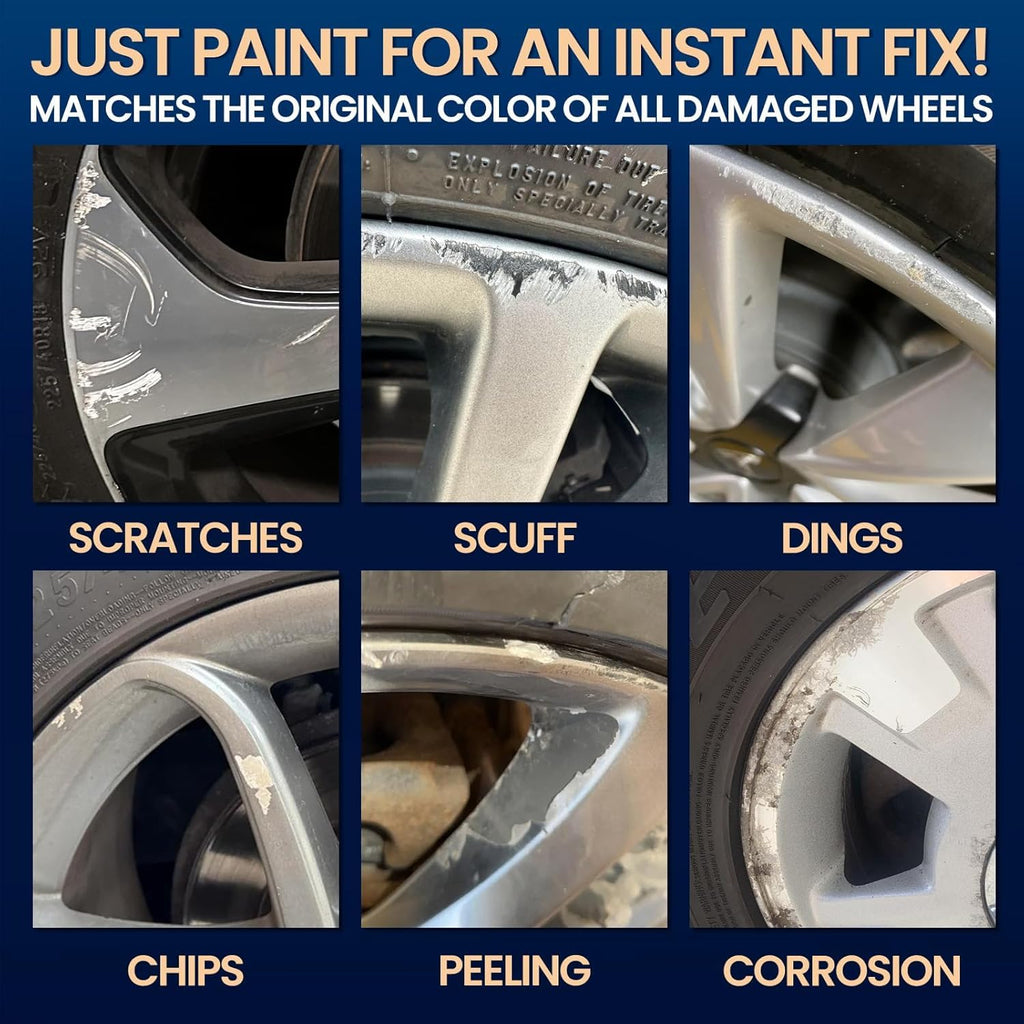 cocomfix Gloss Black Rim Touch Up Paint, Scratch & Curb Rash Repair Kit