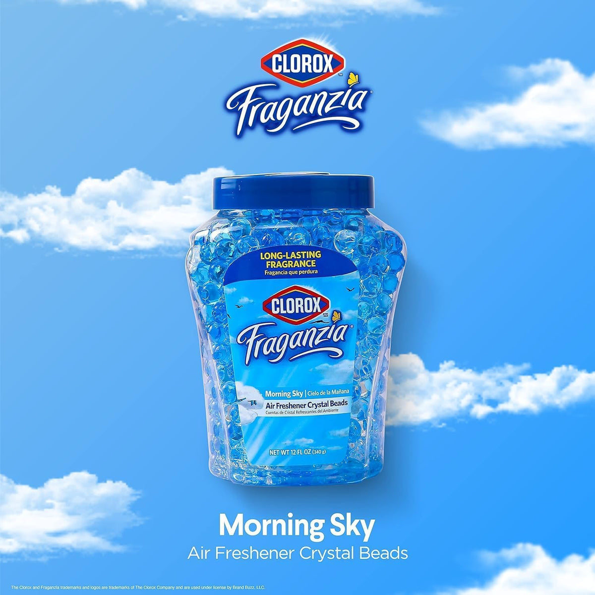 Clorox Fraganzia Crystal Beads Air Freshener, Island Escape Scent, 12 Fl Oz