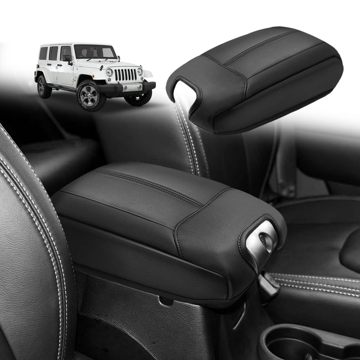 Muslogy Armrest Cover for Silverado/Sierra 2019-2026, Regular Thick, Bench