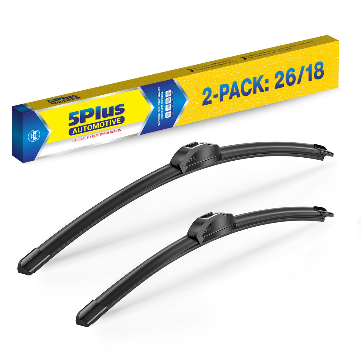 5 PLUS 12 Inch Rear Wiper Blade, OEM Quiet Streak-Free Rear Window Wiper