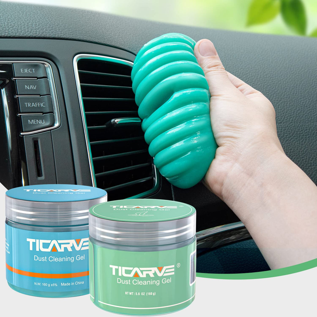 TICARVE Car Cleaning Gel Detailing Putty Car Putty Auto Detailing Tools Car Interior Cleaner Cleaning Slime Car Accessories Keyboard Cleaner Rose/NT WT: 5.6 oz (160 gr)