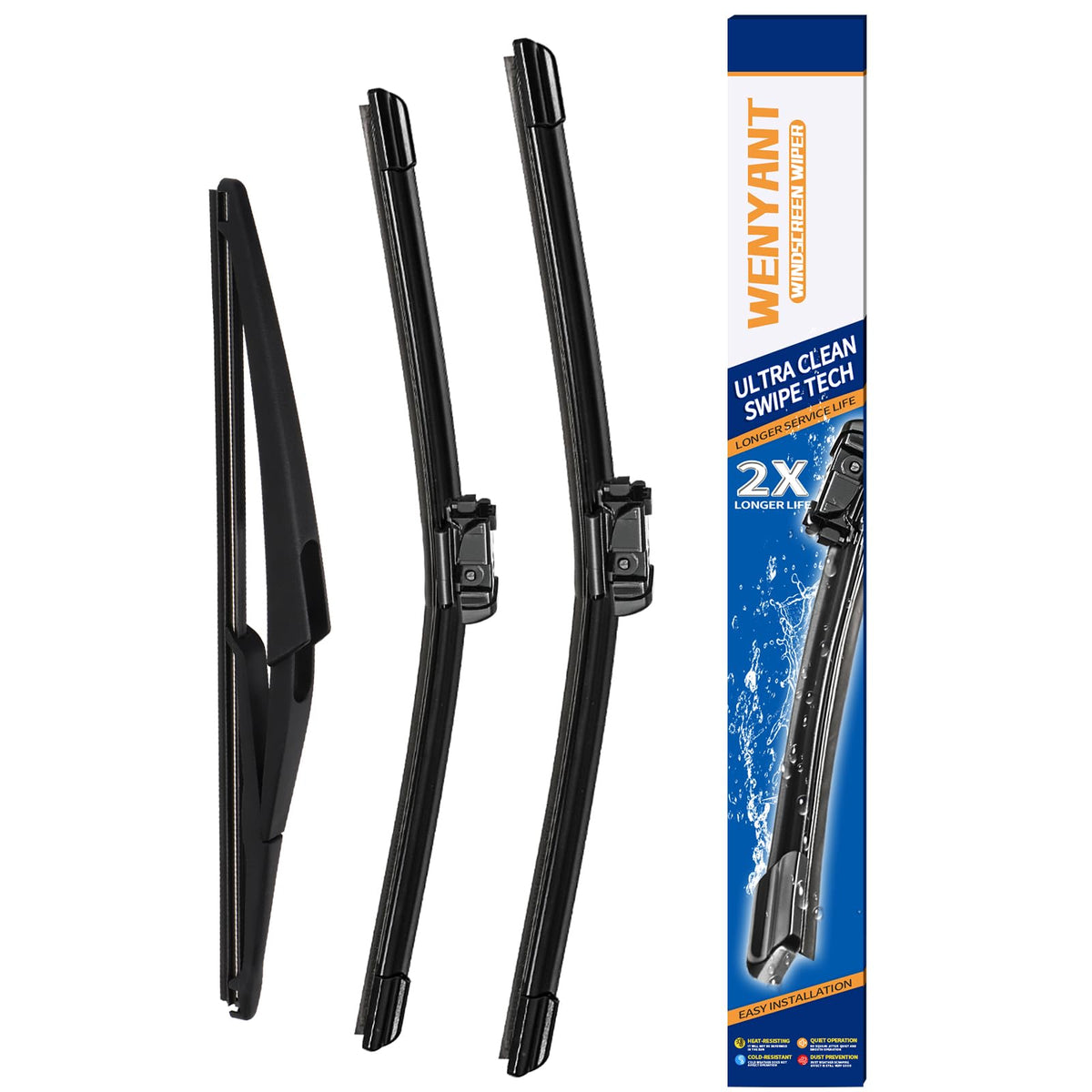 26"/19" Windshield Wipers Compatible with Tesla Model 3 2017 2018 2019 2020 2021 2022 2023 2024 2025 Front Wiper Blades for My Car Original Automotive Replacement (Set of 2)