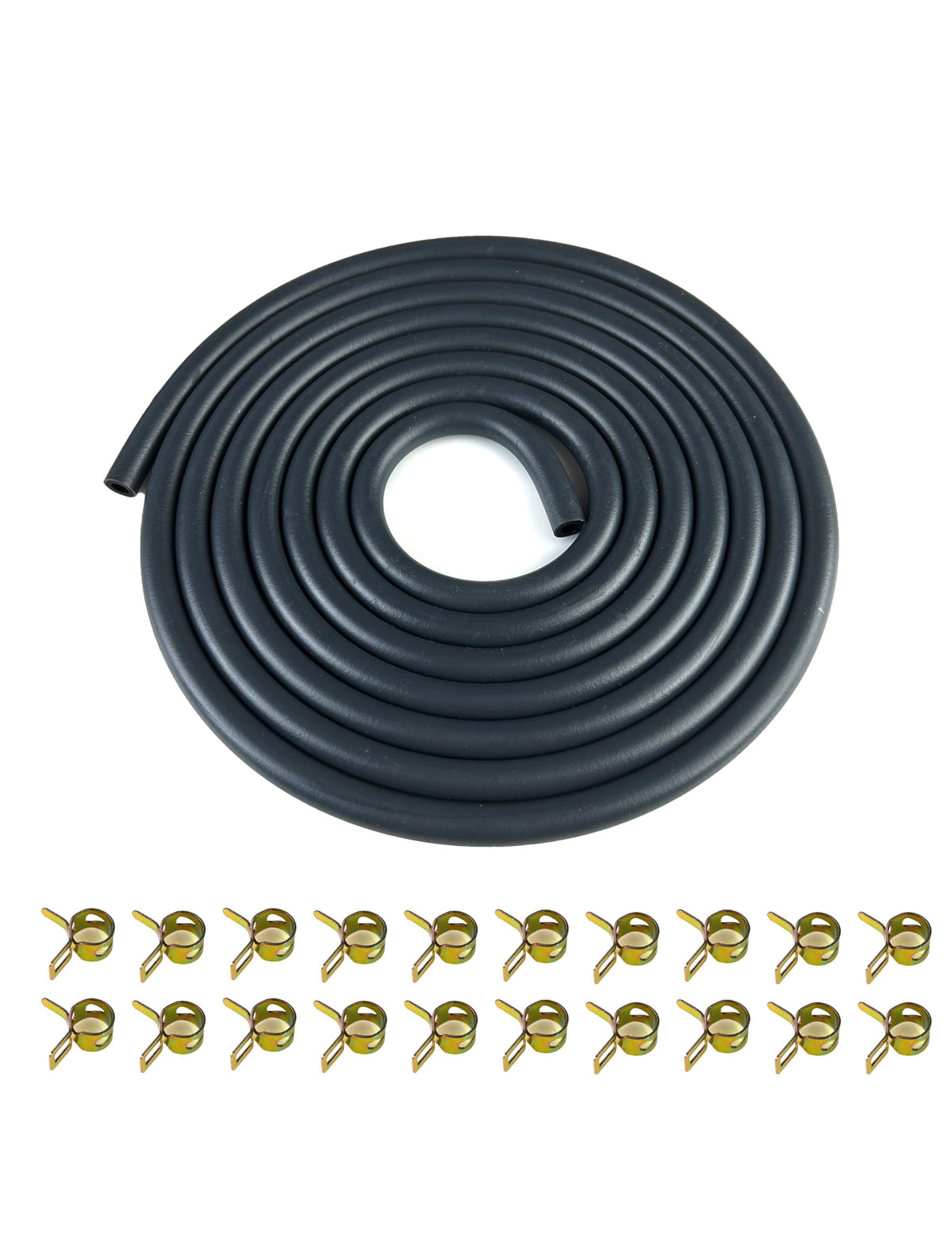 YAMAKATO 10 Feet 1/4 Inch ID Fuel Line Hose 0.25in w/ 20 Clamp