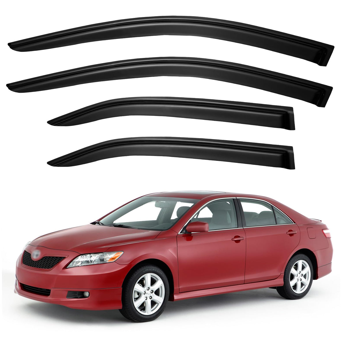 Window Visors Rain Guards for 2015-2026 Ford F150 Crew/SuperCrew Cab