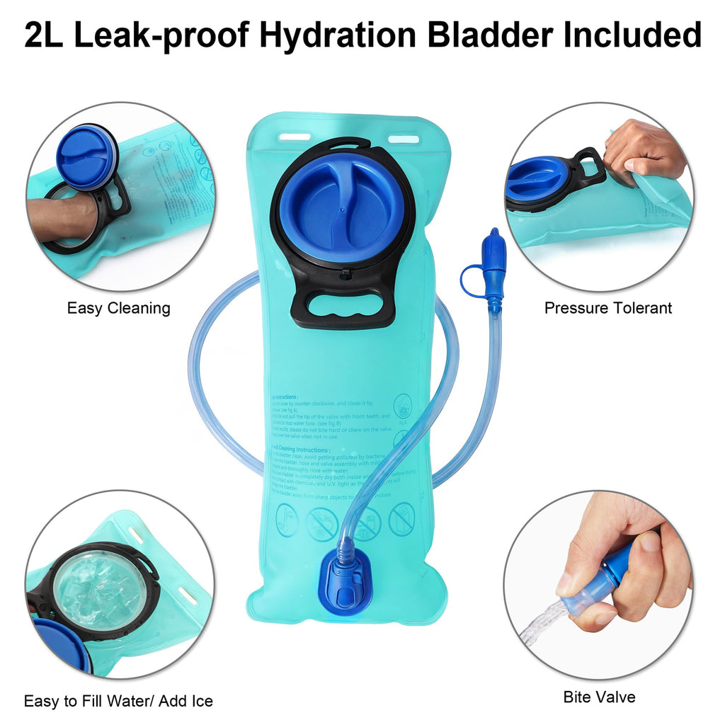 MIYCOO Hydration Backpack - Hiking Water Backpack with 2L Water Bladder