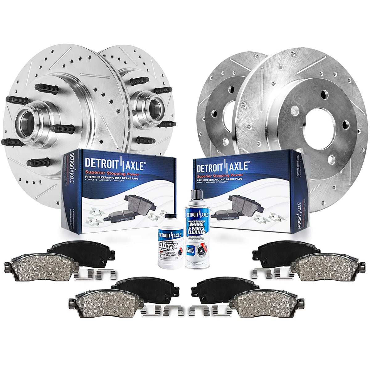 Detroit Axle - Brake Kit for Chevy GMC Silverado Sierra 1500 Tahoe Yukon XL