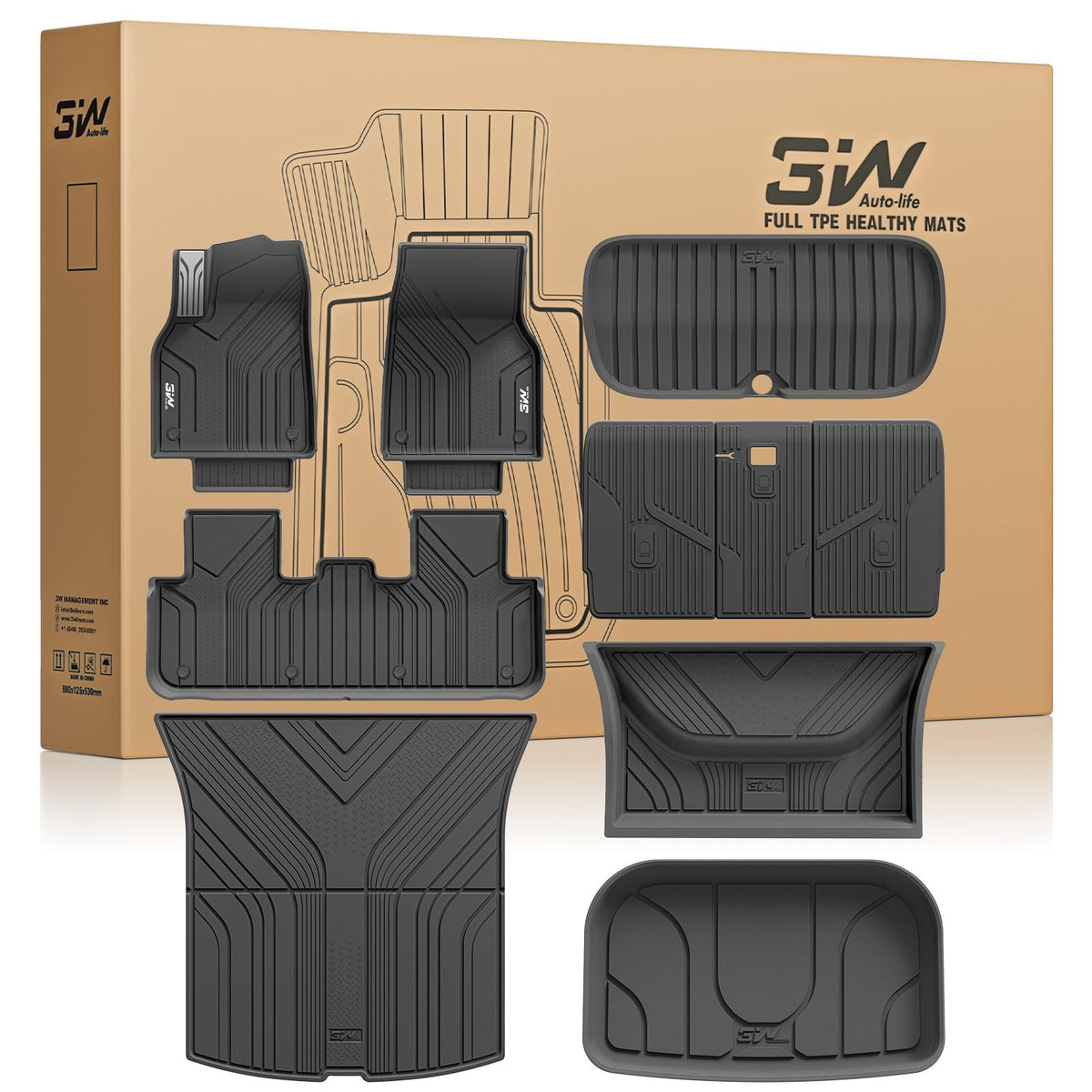 3W Tesla New Model Y Juniper 2025 2026 2027 Floor Mats, Not for Standard