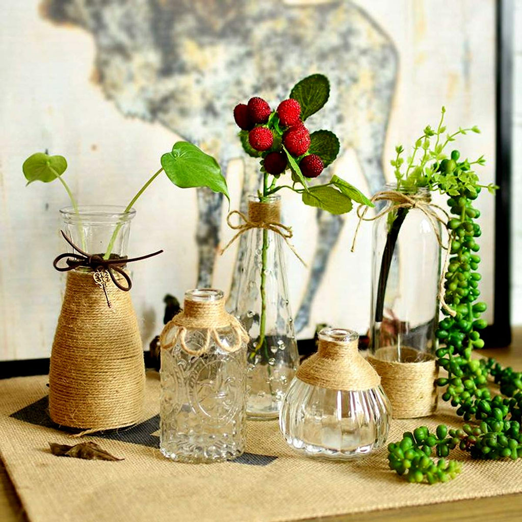 SMART&CASUAL 2mm Natural Jute Twine String Thin for Craft Plant Garden Gift Wrapping Christmas Handmade Art Decoration Packing String Home Art Decoration (Brown) (800 Ft (244M))