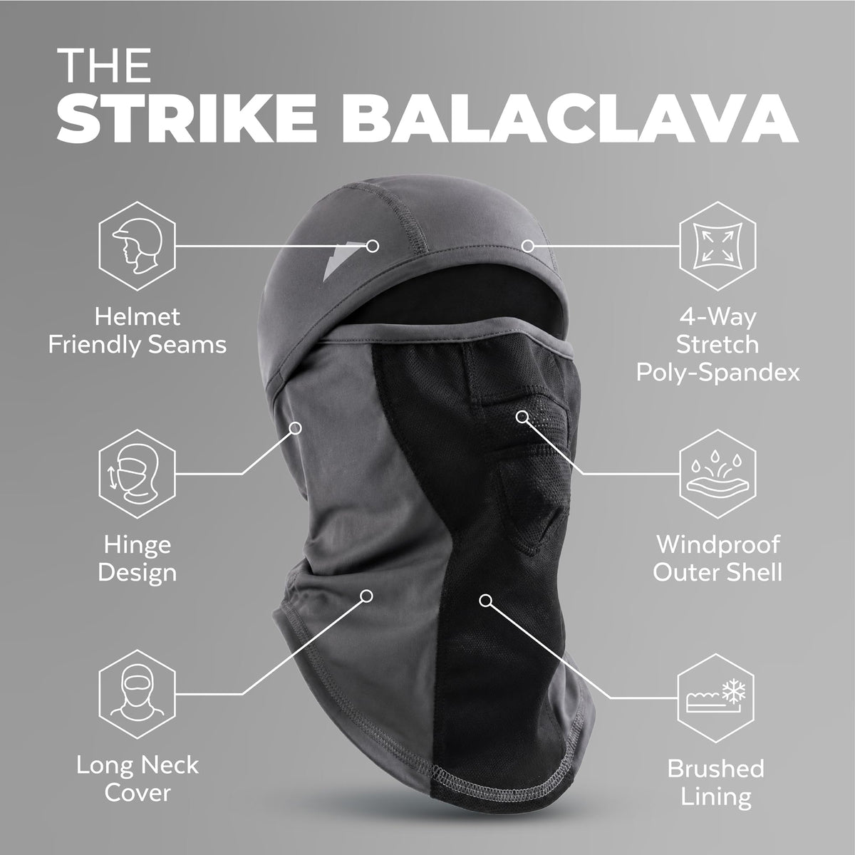 Tough Headwear Balaclava Ski Mask - Winter Shiesty Face Mask for Men Women - Cold Weather Gear for Skiing & Motorcycle Riding