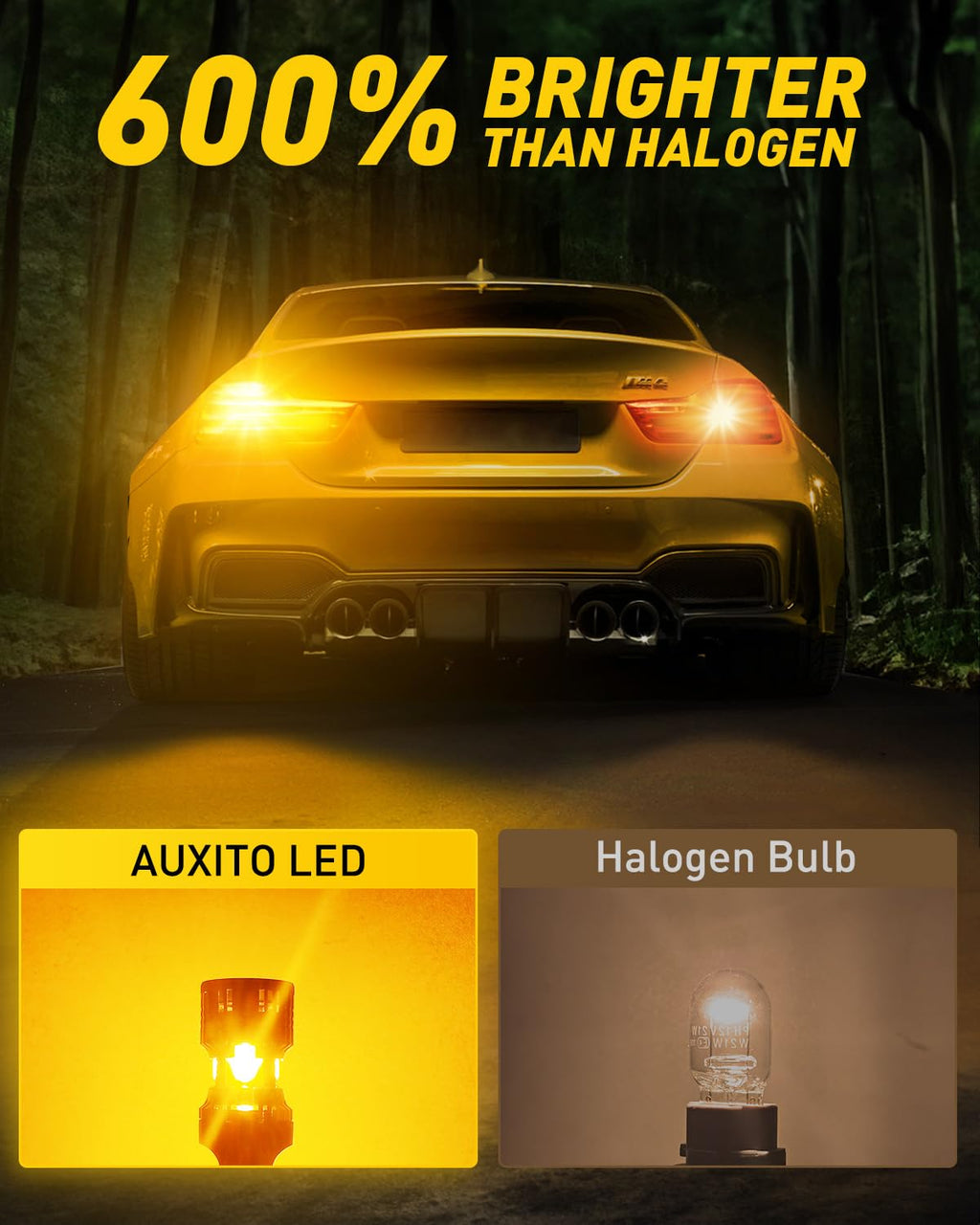 AUXITO 912 921 LED Bulb for Backup Light Reverse Lights High Power 2835 15-SMD Chipsets Error Free T15 906 922 W16W Bulbs, 6000K White, Automotive Light Bulbs (Upgraded, Pack of 2)