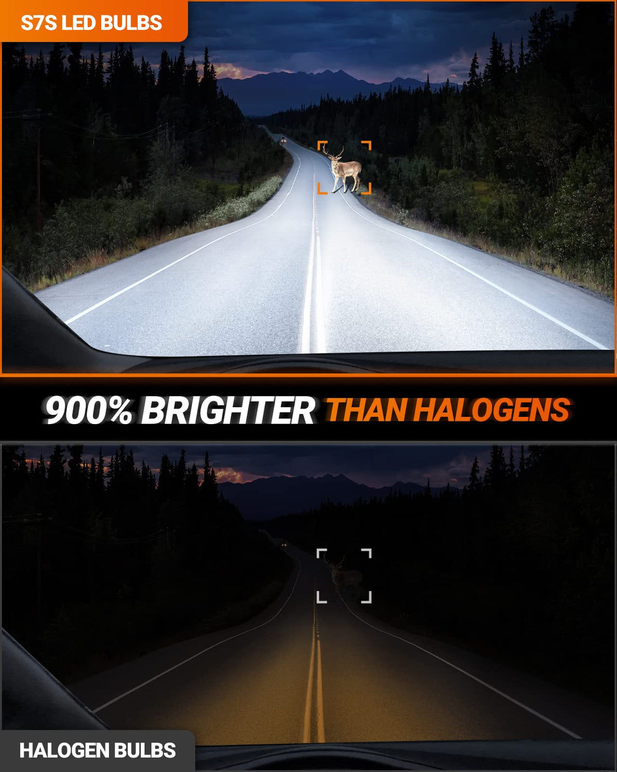 SEALIGHT D3S HID Bulbs, 6000K Daylight White Enhanced Visibility, 35W Direct Fit for 66340, 42403, 42302 (42403C1) D3S Xenon Bulb, Pack of 2 (Halogen Headlamp Incompatible)