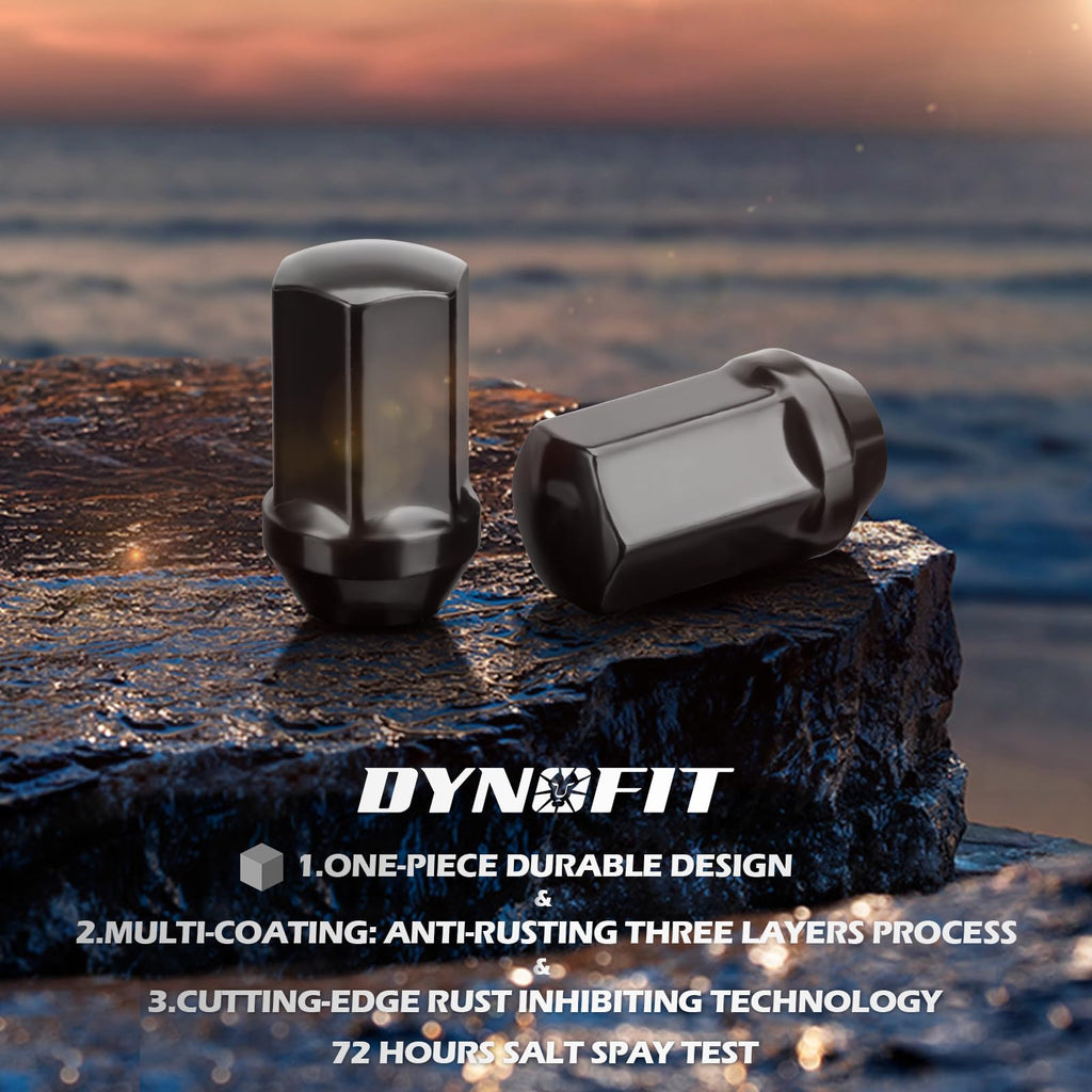 dynofit 24pcs 14x1.5 OEM/Stock Lug Nuts for 2015-2026 Expedition/F-150, M14-1.5 One-Piece Design Factory Chrome Wheel Lugnuts for Lincoln 2015-2026 Navigator, 21mm Hex Anti-Rusting Updated