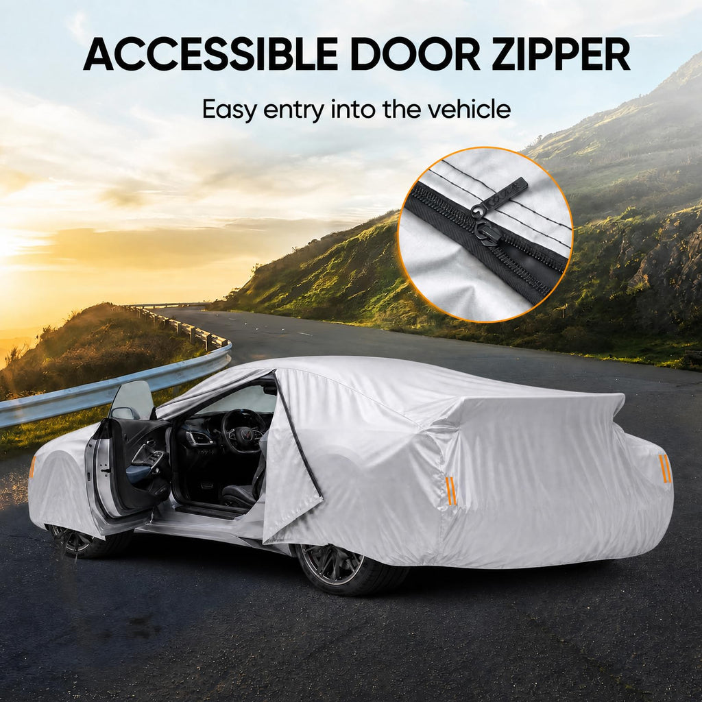NEVERLAND Car Cover Waterproof All Weather for Sedan 183''L x 70''W x 59''H