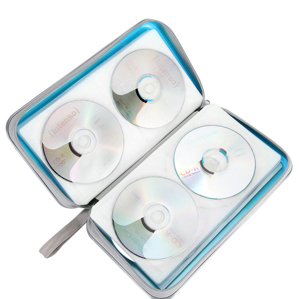 Siveit CD DVD Cases 96 Capacity Disc Storage Binder for Car(Black)