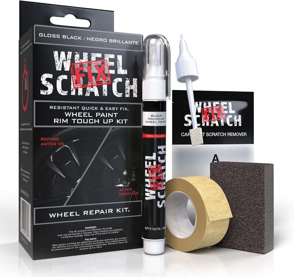 Wheel Scratch Fix® Gloss Black Rim Touch Up Paint, Wheel Scratch Repair Kit