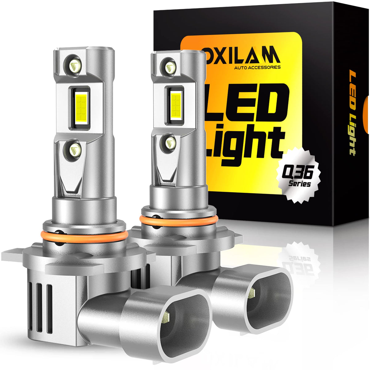 OXILAM H11 H8 H9 LED Bulb, 900% Ultra-Brightness, 5 Min Quick Install, 70000 Hours Lifespan, No Flicker, Plug and Play, Pack of 2