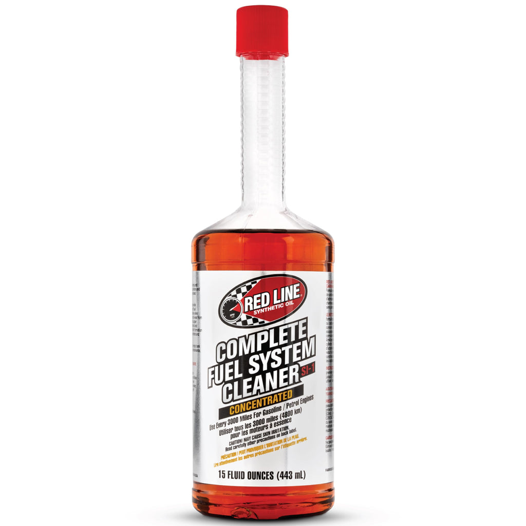 Red Line 60103 SI-1 Complete Fuel System Cleaner - 15 Ounce- Fuel Injector Cleaner and Carburetor Cleaner for Corrosion Prevention and Injector, Valve, and Combustion Chamber Deposit Removal