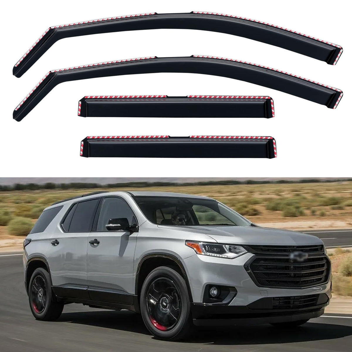 Window Visors Rain Guards for 2015-2026 Ford F150 Crew/SuperCrew Cab