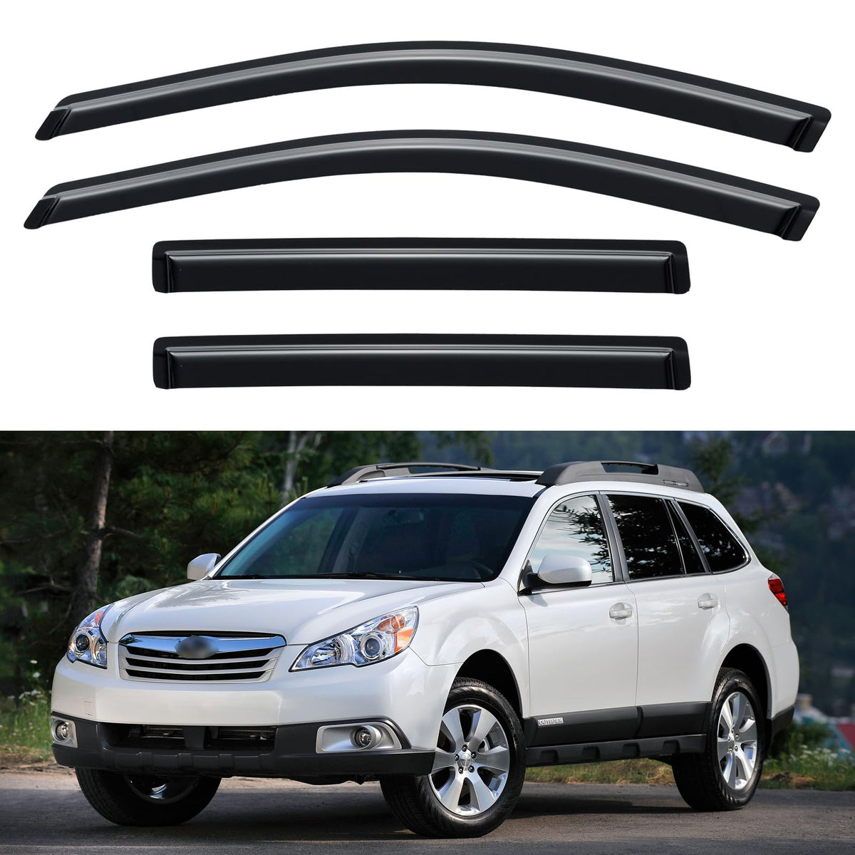 Window Visors Rain Guards for 2015-2026 Ford F150 Crew/SuperCrew Cab