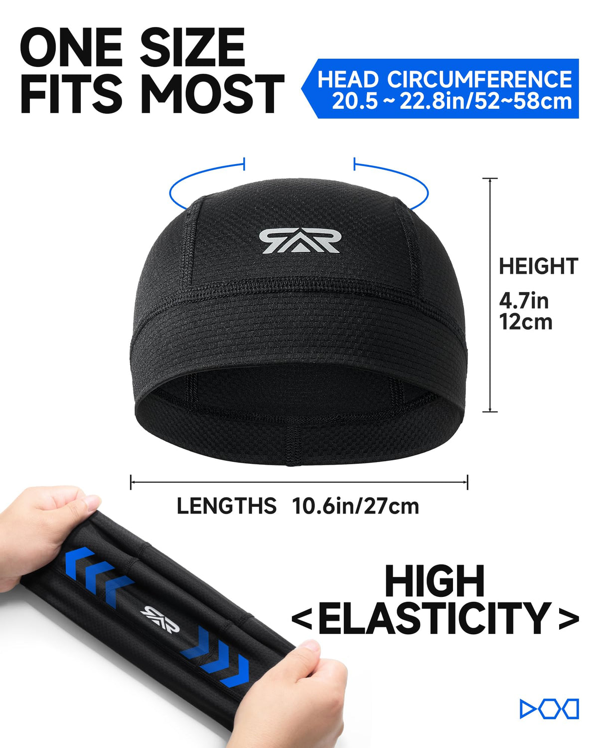 AUSFLUG Skull Cap Helmet Liner, Breathable Cooling Moisture-Wicking