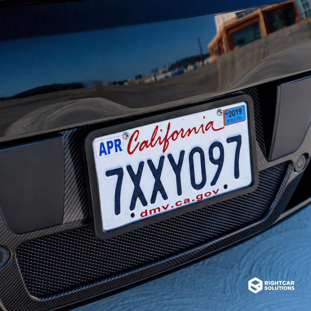 Rightcar Solutions Silicone License Plate Frame, Black (1 Pack)