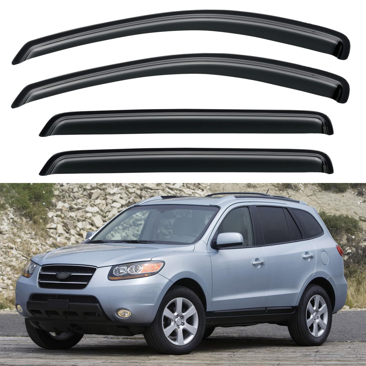 Window Visors Rain Guards for 2015-2026 Ford F150 Crew/SuperCrew Cab