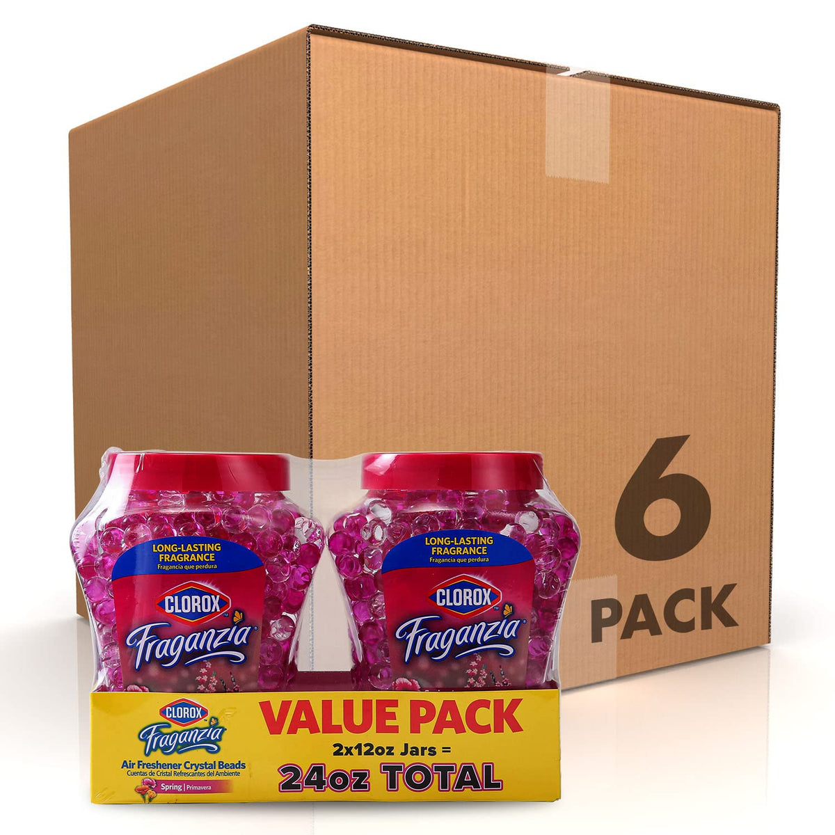 Clorox Fraganzia Crystal Beads Air Freshener, Island Escape Scent, 12 Fl Oz