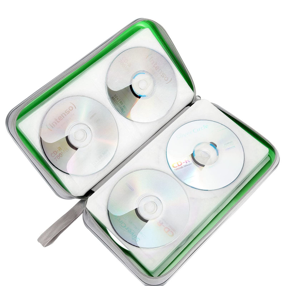 Siveit CD DVD Cases 96 Capacity Disc Storage Binder for Car(Black)