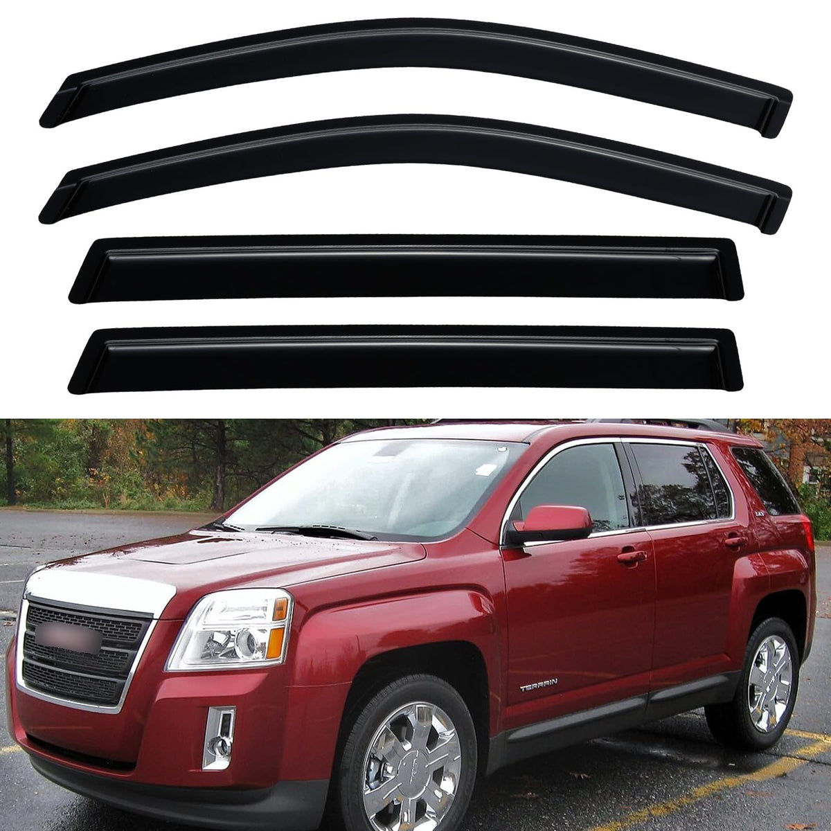 Window Visors Rain Guards for 2015-2026 Ford F150 Crew/SuperCrew Cab