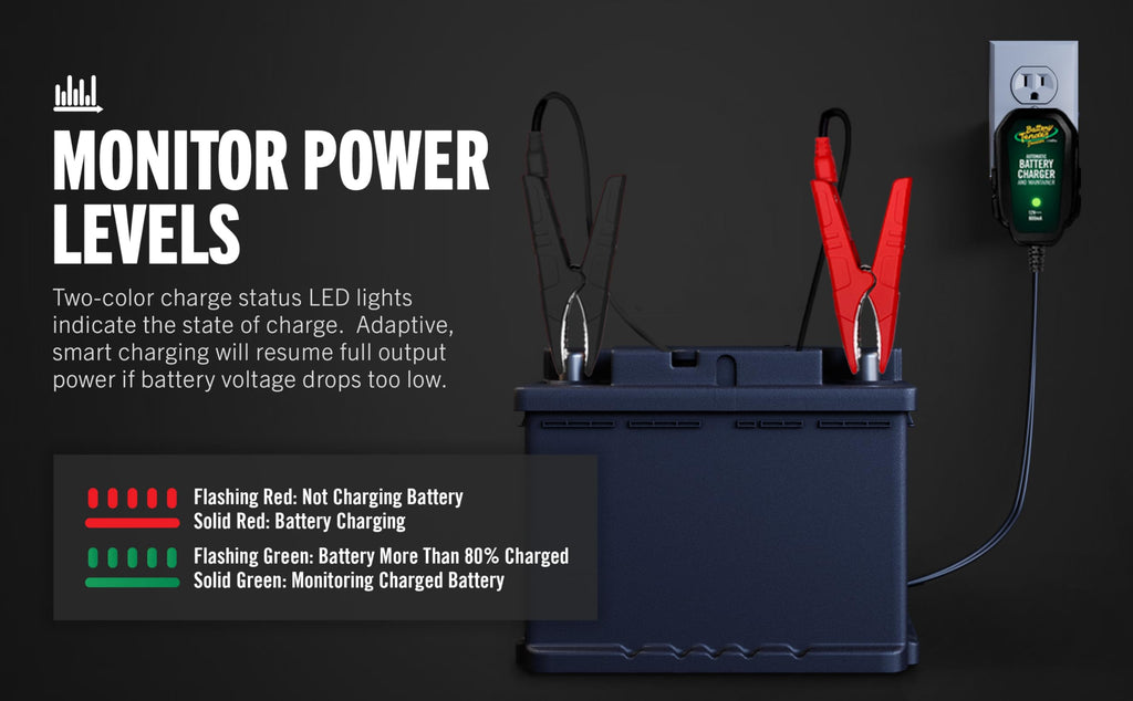 Battery Tender Junior 12V, 750mA Charger and Maintainer: Automatic 12V Powersports for Motorcycle, ATVs, and More - Smarter Than a Trickle Charger - 021-0123