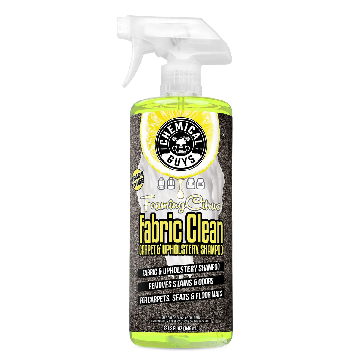 Chemical Guys, Citrus Fabric & Carpet Cleaner Spray with Brush Kit, 16 oz