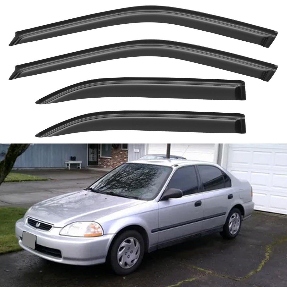 Window Visors Rain Guards for 2015-2026 Ford F150 Crew/SuperCrew Cab