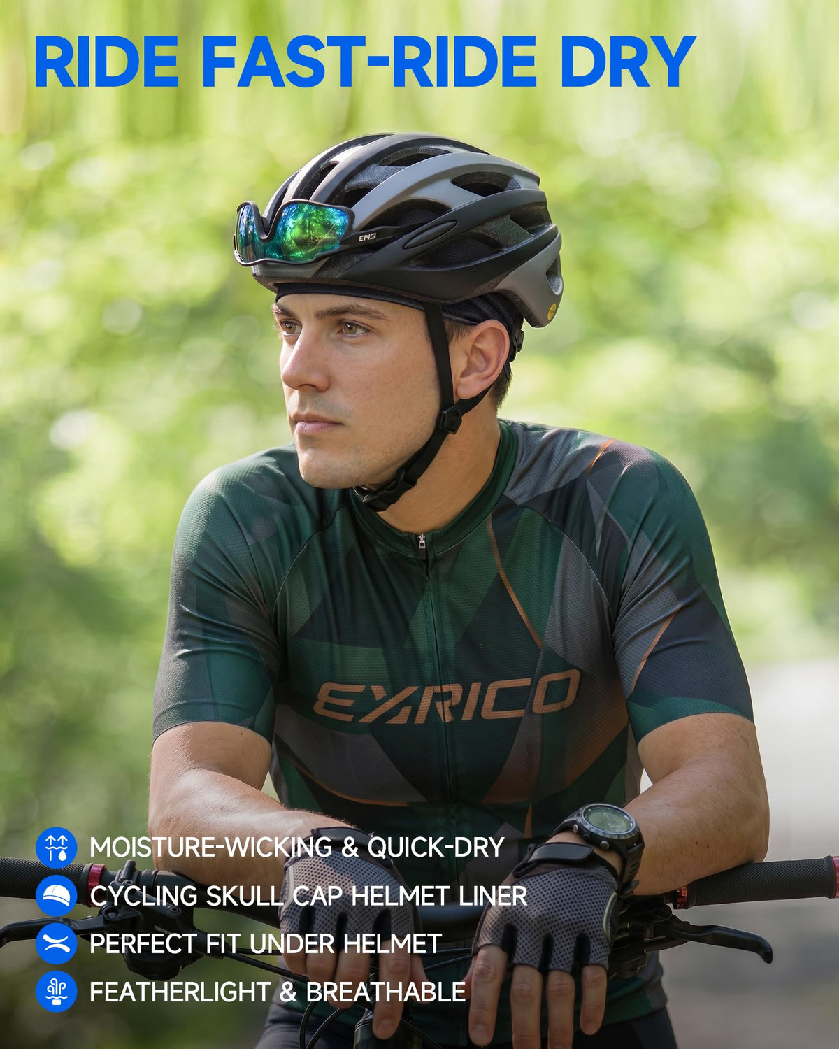 AUSFLUG Skull Cap Helmet Liner, Breathable Cooling Moisture-Wicking