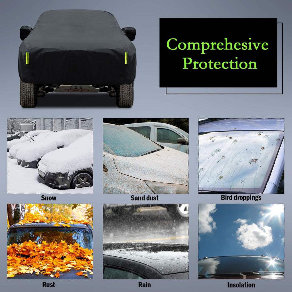 Waterproof Car Cover for Jeep Wrangler 4 Door 2006-2026 JK JL Windproof