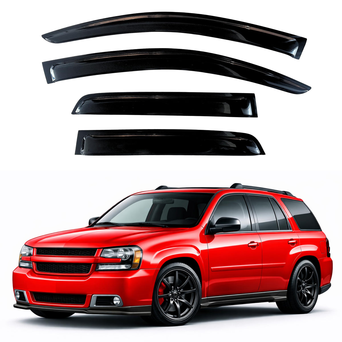 KPY Rain Guards Window Visors for 2015-2026 Ford F150 Crew/SuperCrew Cab