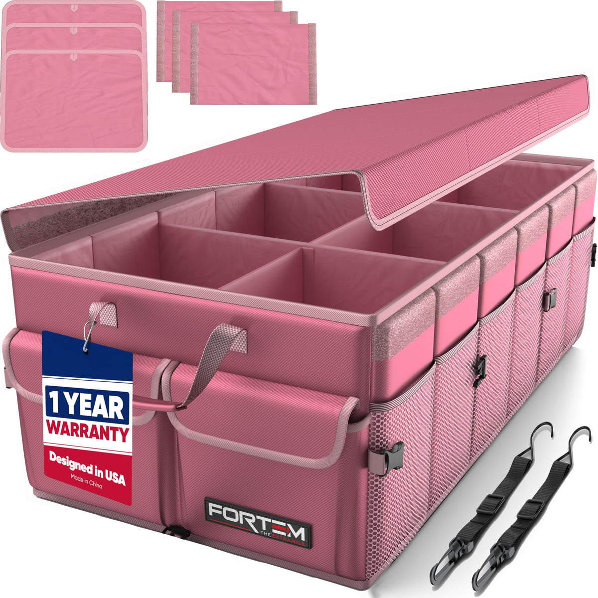 FORTEM Trunk Organizer - Foldable Car Organizer & Storage for SUVs & Trucks