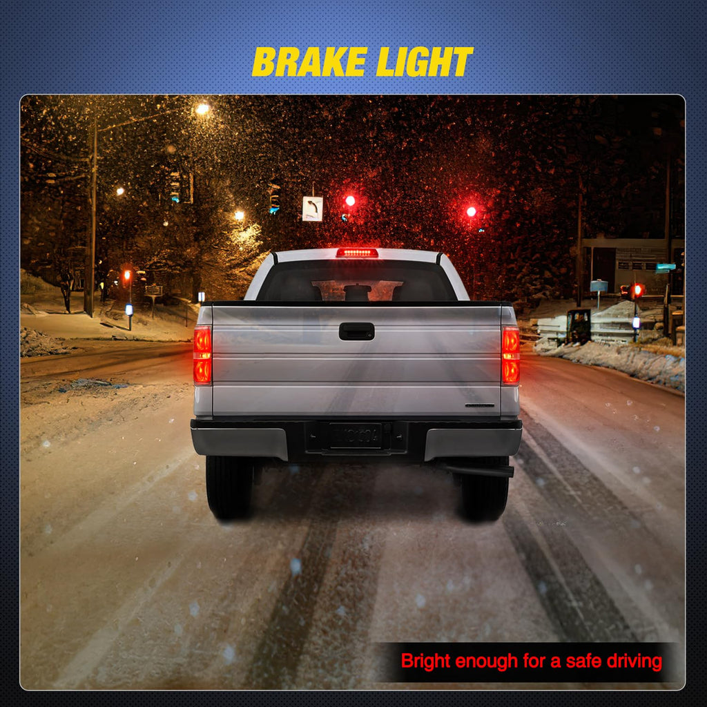 Nilight Third Brake Light for Ford F-150 2009-2014, Smoked Lens