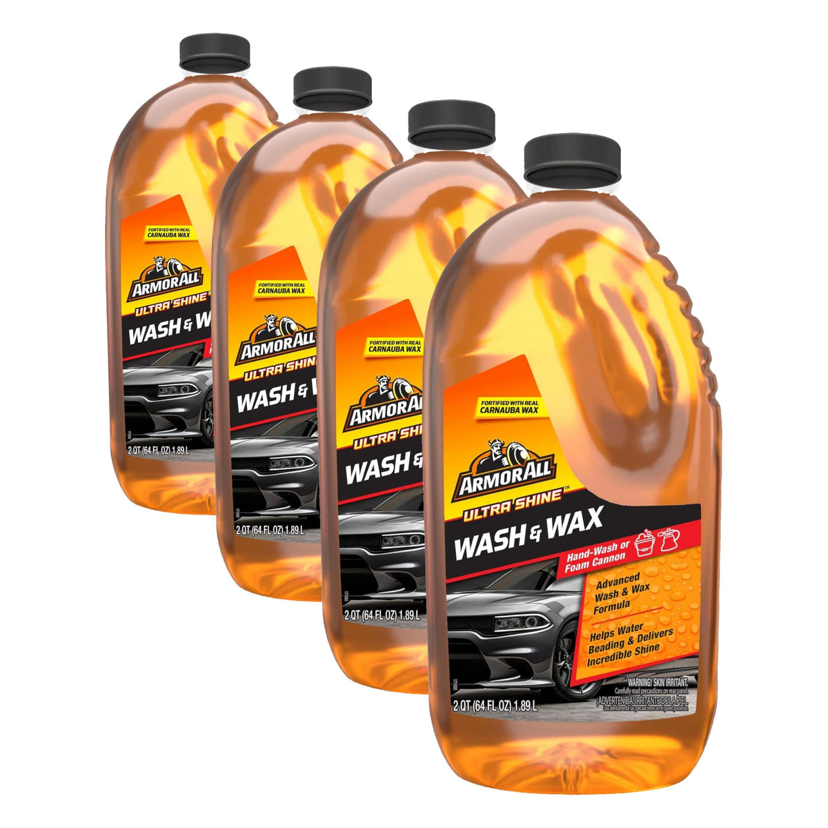 Armor All Ultra Shine Car Wash and Car Wax,Cleaning Fluid for Cars,Trucks,Motorcycles,64 Fl Oz Each,(Pack of 3)