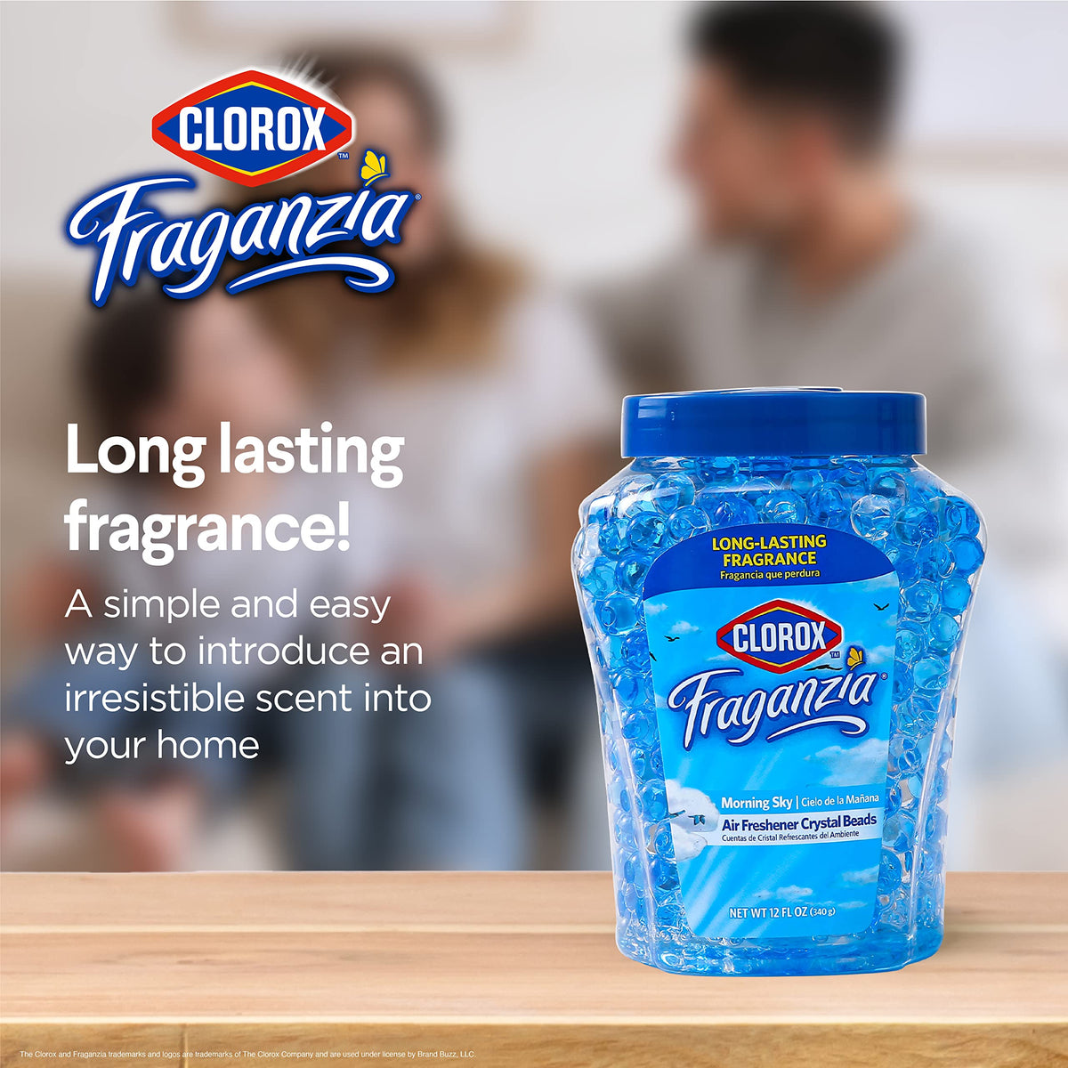 Clorox Fraganzia Crystal Beads Air Freshener, Island Escape Scent, 12 Fl Oz