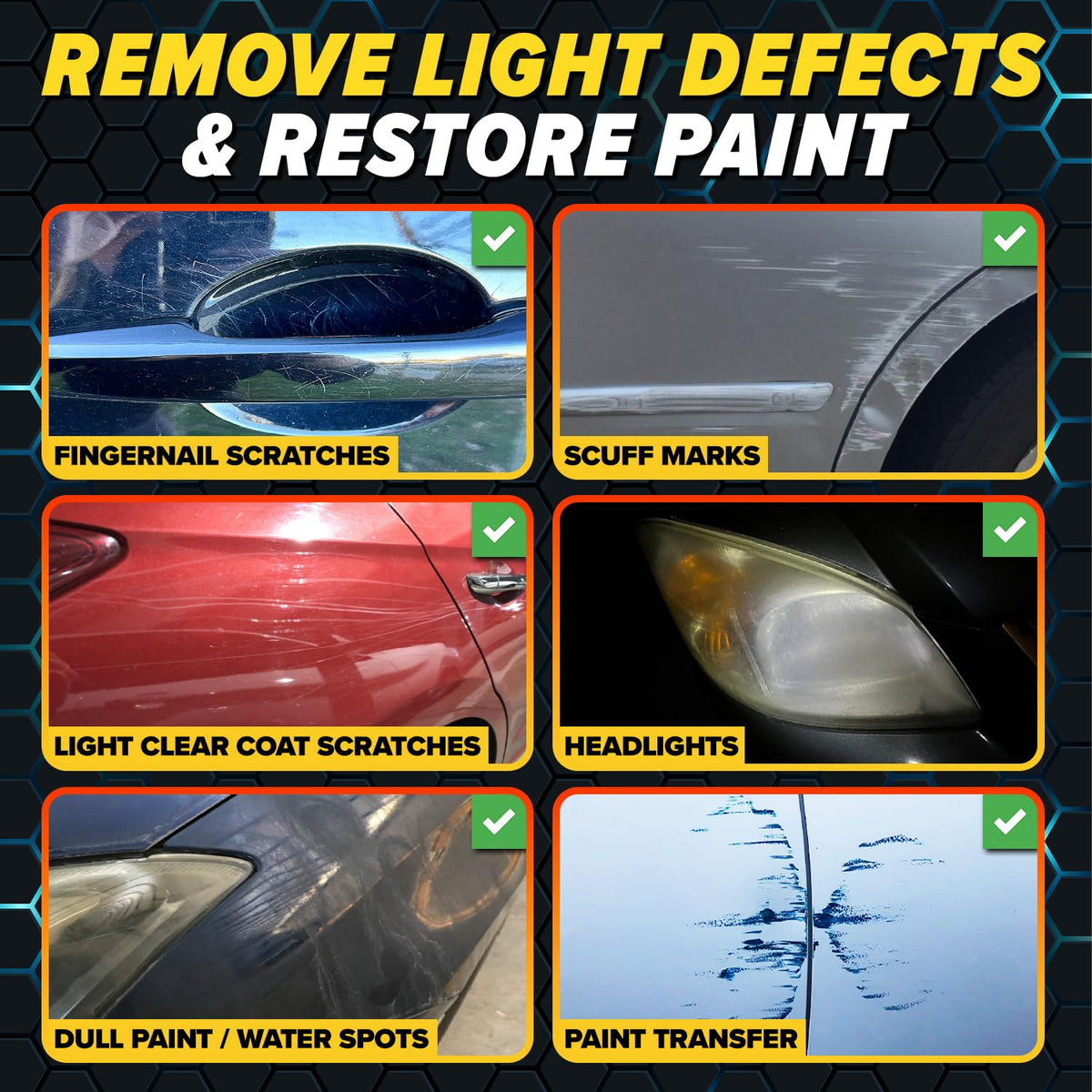 Carfidant Scratch Repair and Swirl Remover - Car Paint Scratch Remover & Restorer Kit with Buffer Pad - Polishing & Waxing Kits - Compound for Vehicles Paint Repair - 8.4 fl. Oz.