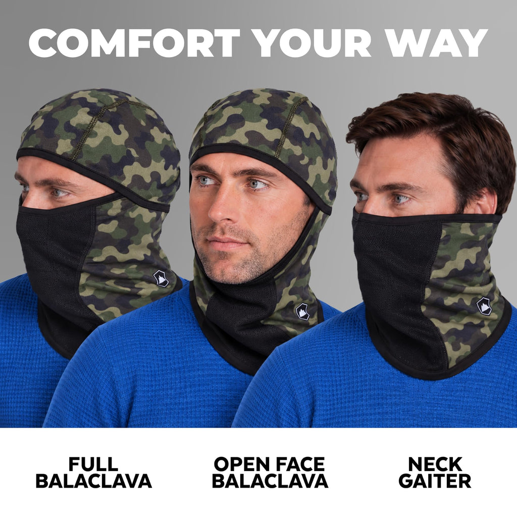 Tough Headwear Balaclava Ski Mask - Winter Shiesty Face Mask for Men Women - Cold Weather Gear for Skiing & Motorcycle Riding