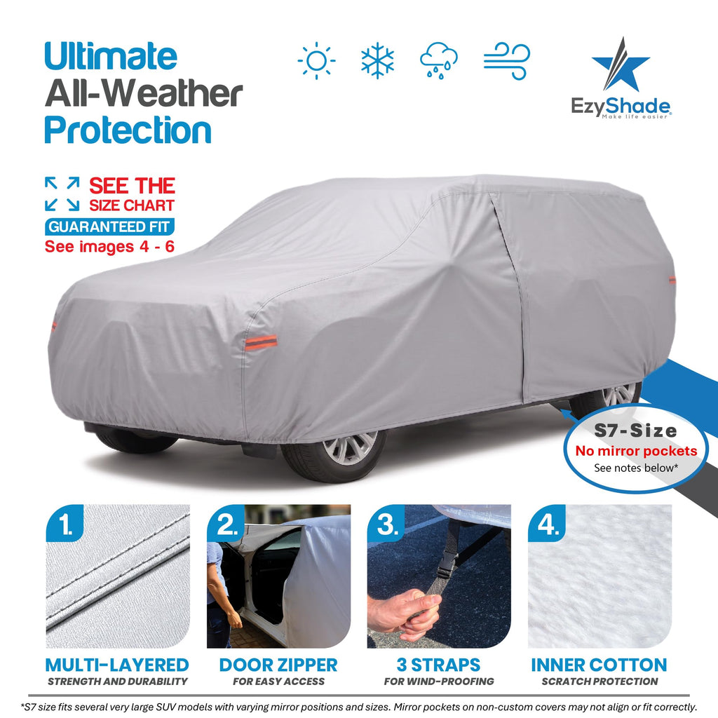 EzyShade Car Cover Waterproof All Weather. See Vehicle Size-Chart. Size A4